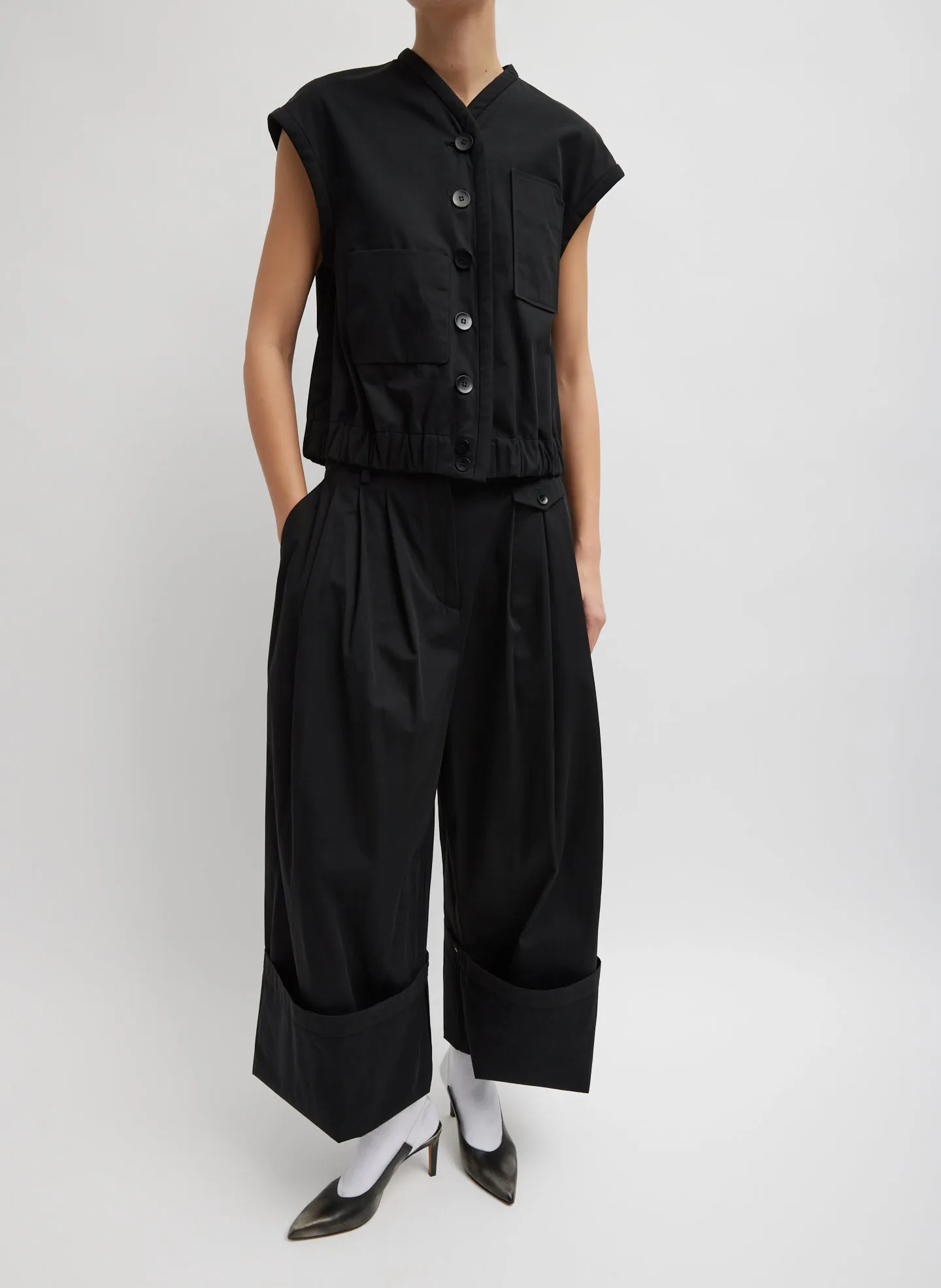 Bio Twill Blousant Vest sold by Tibi product image thumbnail 3