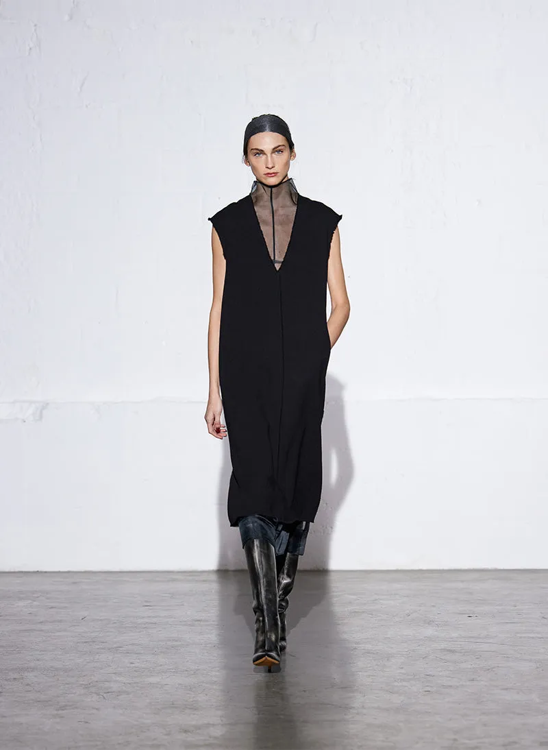 Melee Crepe V-Neck Dress With Organza Lining sold by Tibi product image thumbnail 2