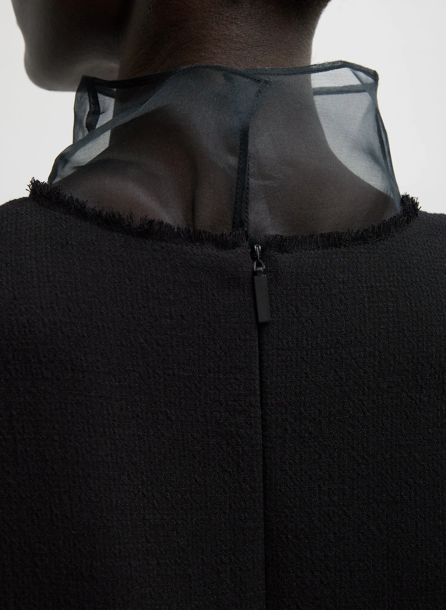 Melee Crepe V-Neck Dress With Organza Lining sold by Tibi product image thumbnail 5