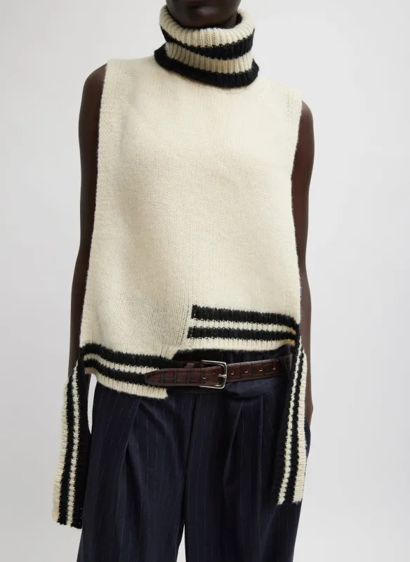 Soft Lambswool Sporty Turtleneck Dicky Sweater made by Tibi