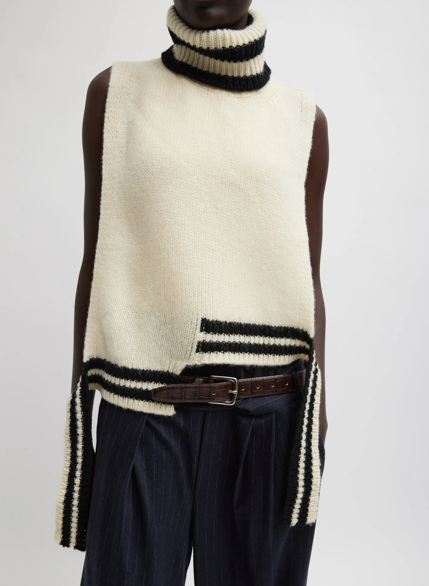 Soft Lambswool Sporty Turtleneck Dicky Sweater sold by Tibi