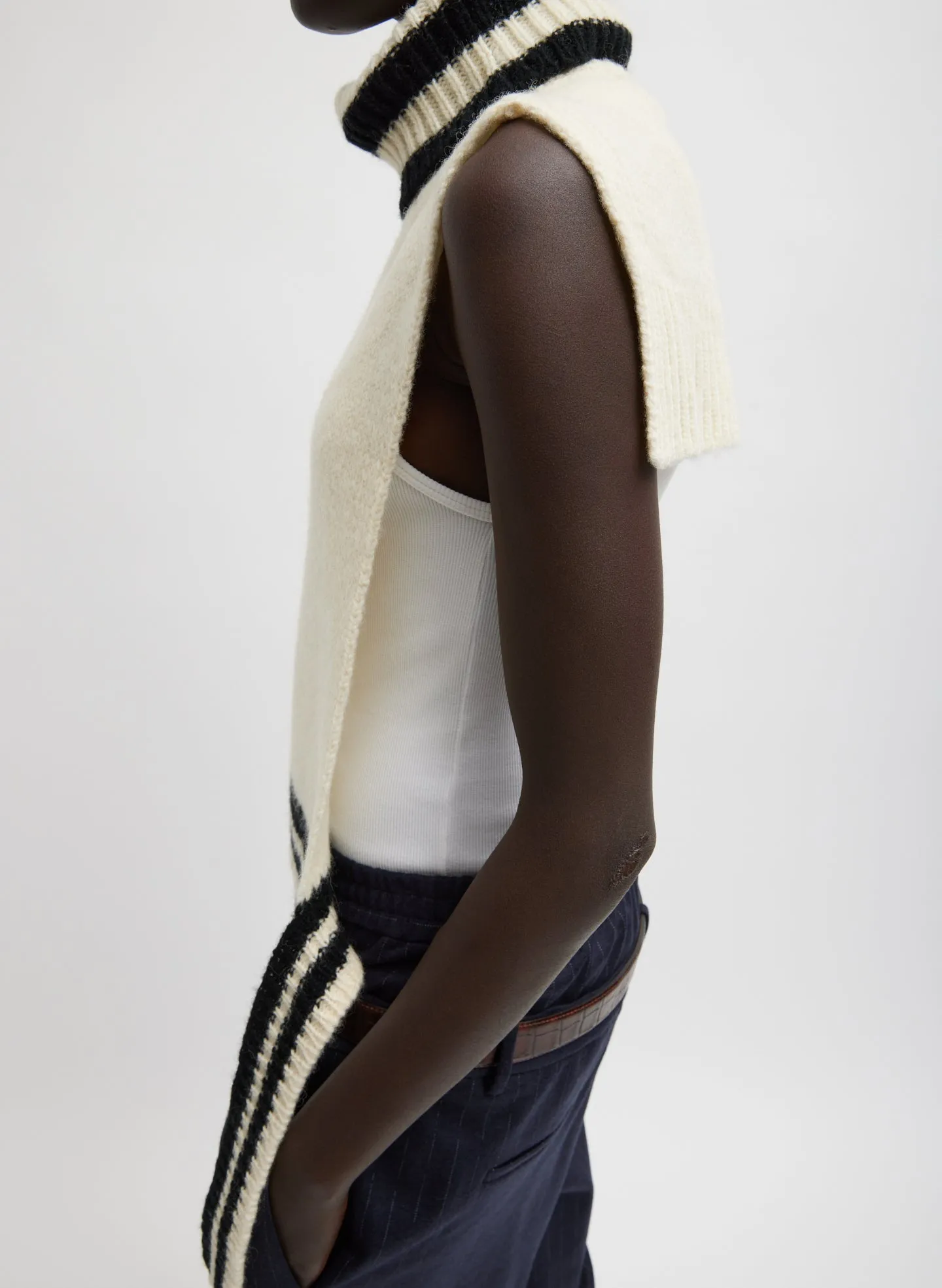 Soft Lambswool Sporty Turtleneck Dicky Sweater sold by Tibi product image thumbnail 3