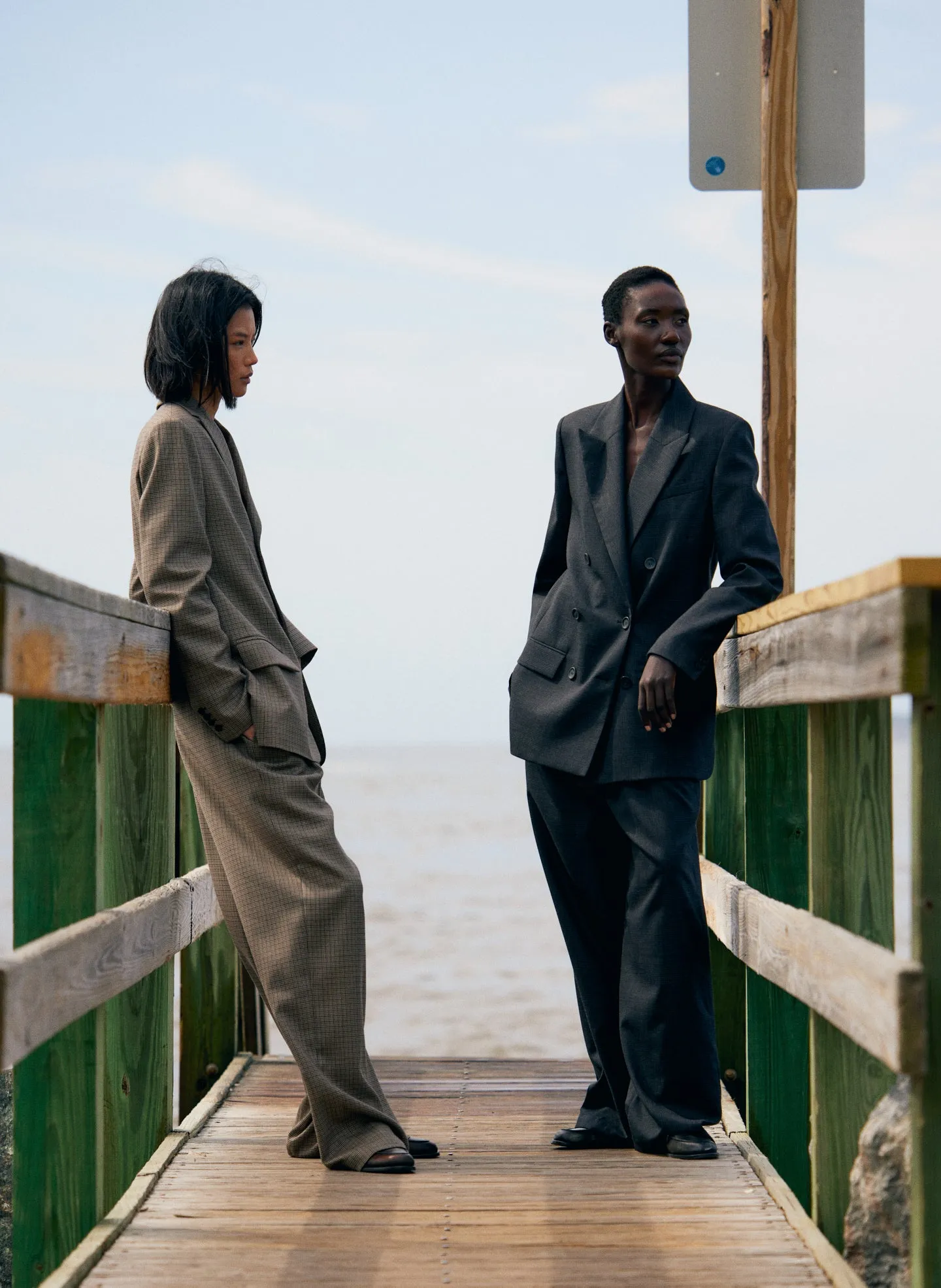 Adler Glenplaid Double Breasted Blazer With Cut Outs sold by Tibi product image thumbnail 3