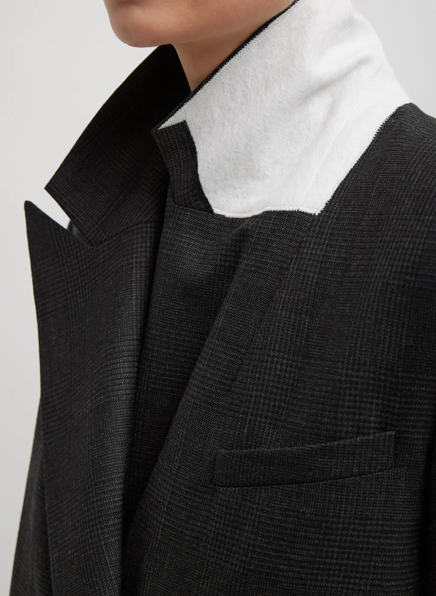 Adler Glenplaid Double Breasted Blazer With Cut Outs sold by Tibi product image thumbnail 5