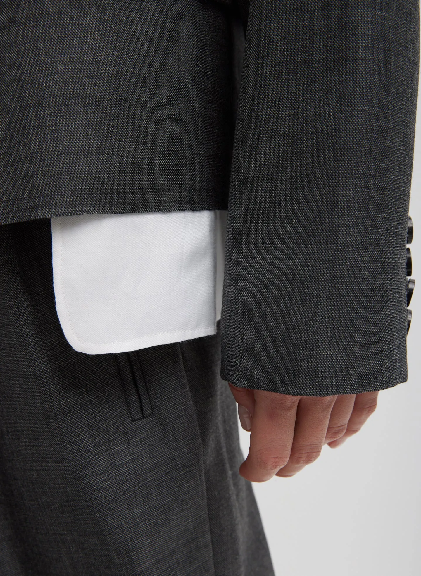 Ellis Suiting Chopped Blazer sold by Tibi product image thumbnail 5