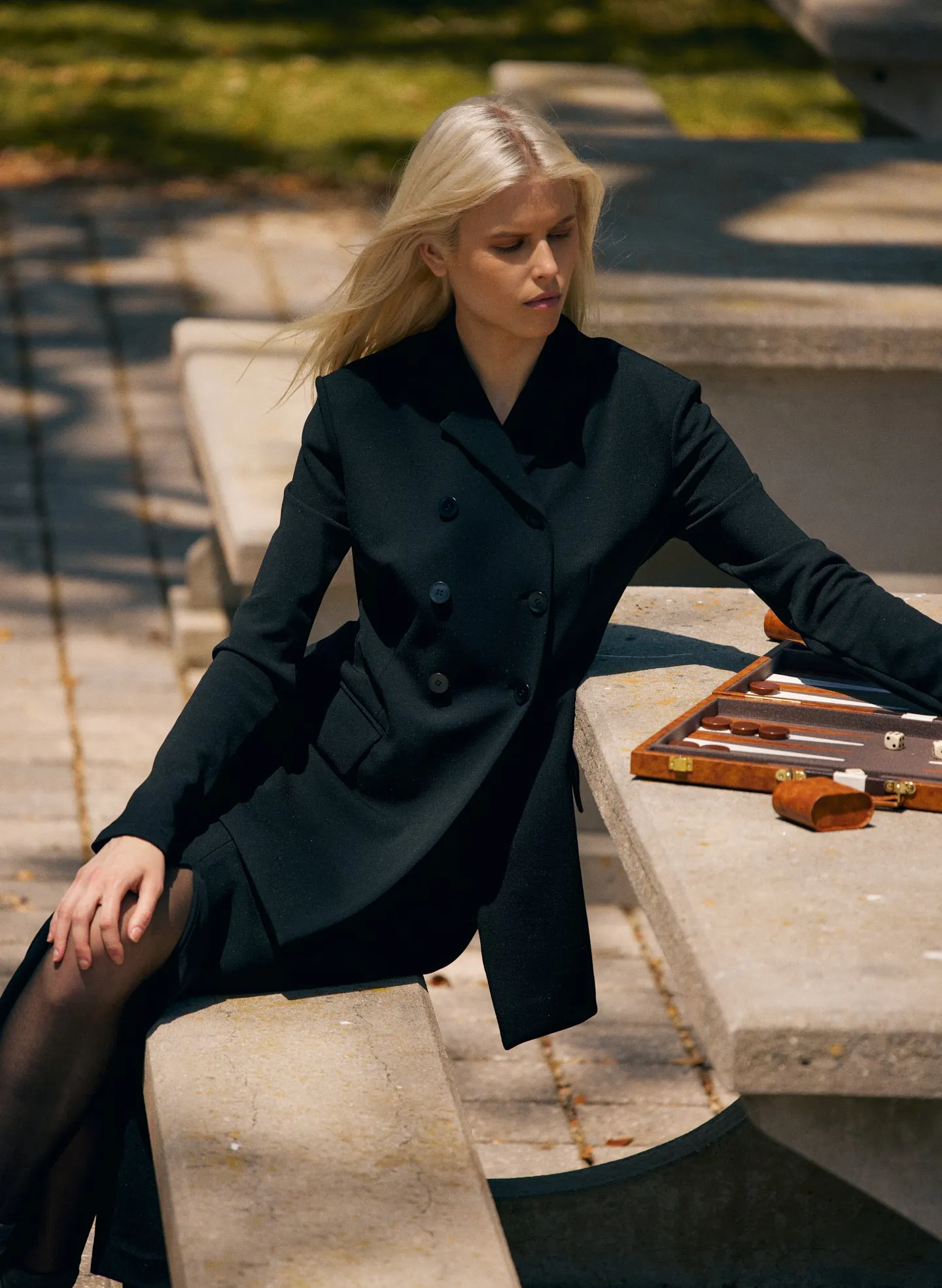 Wren Crepe Knit Fitted Blazer sold by Tibi product image thumbnail 3