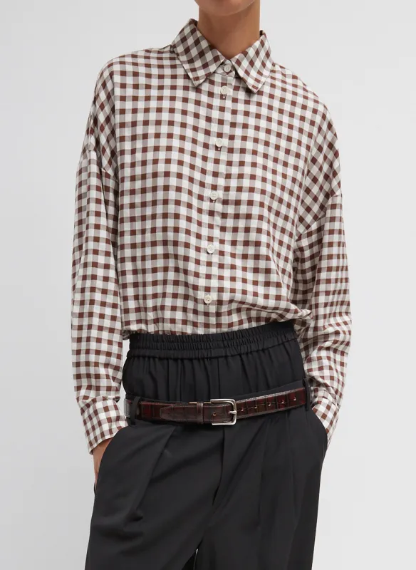 Gingham Drape Oversized Shirt sold by Tibi