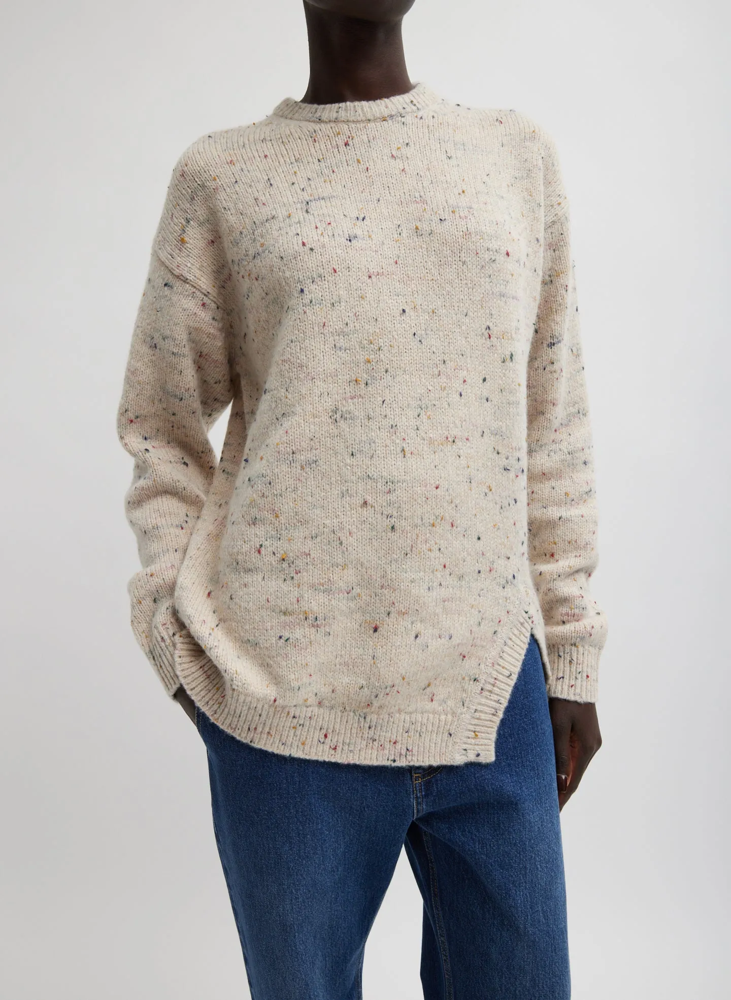 Confetti Crewneck Easy Pullover sold by Tibi