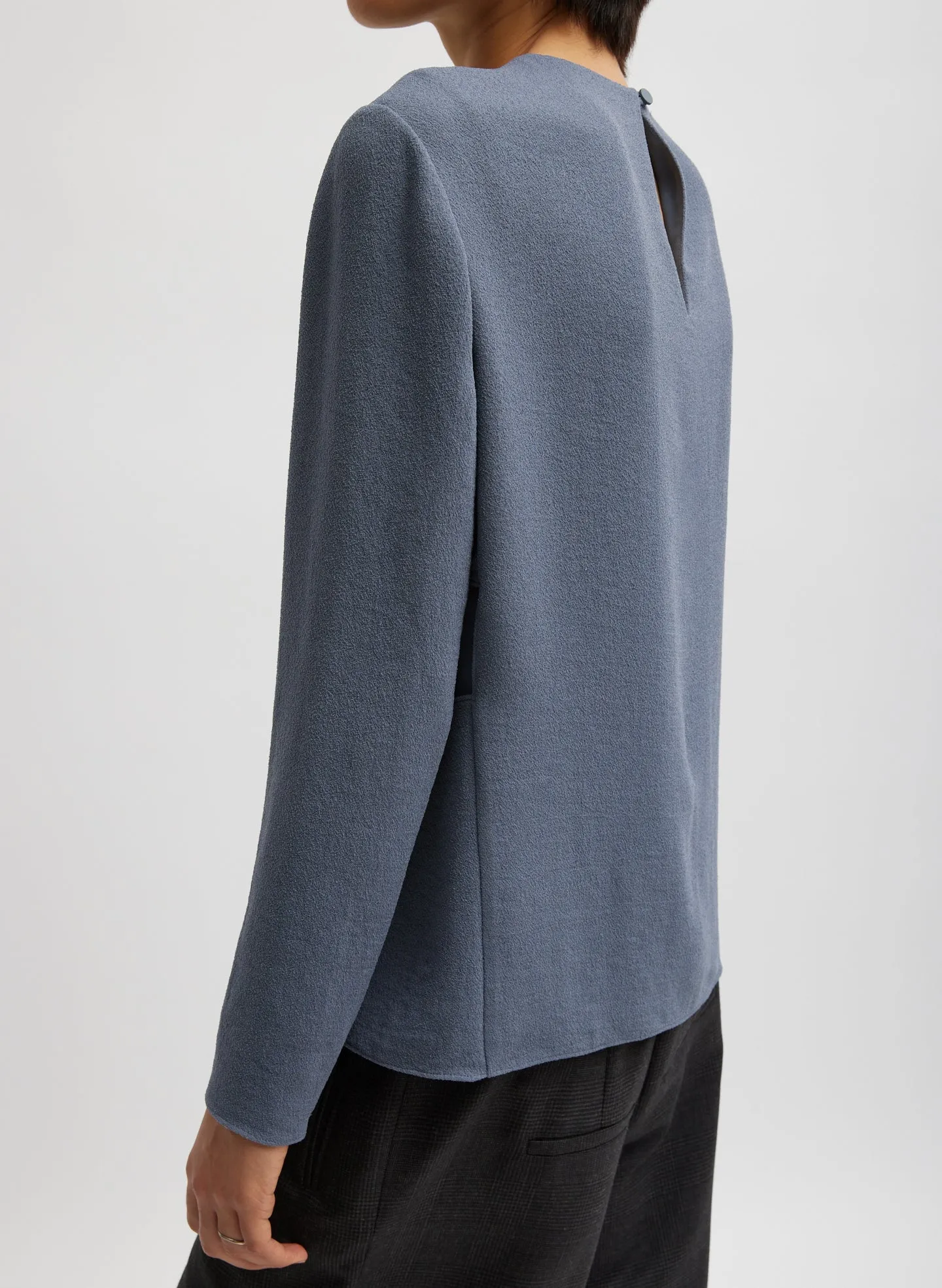 Pebble Sable Paneled Long Sleeve Top sold by Tibi product image thumbnail 4