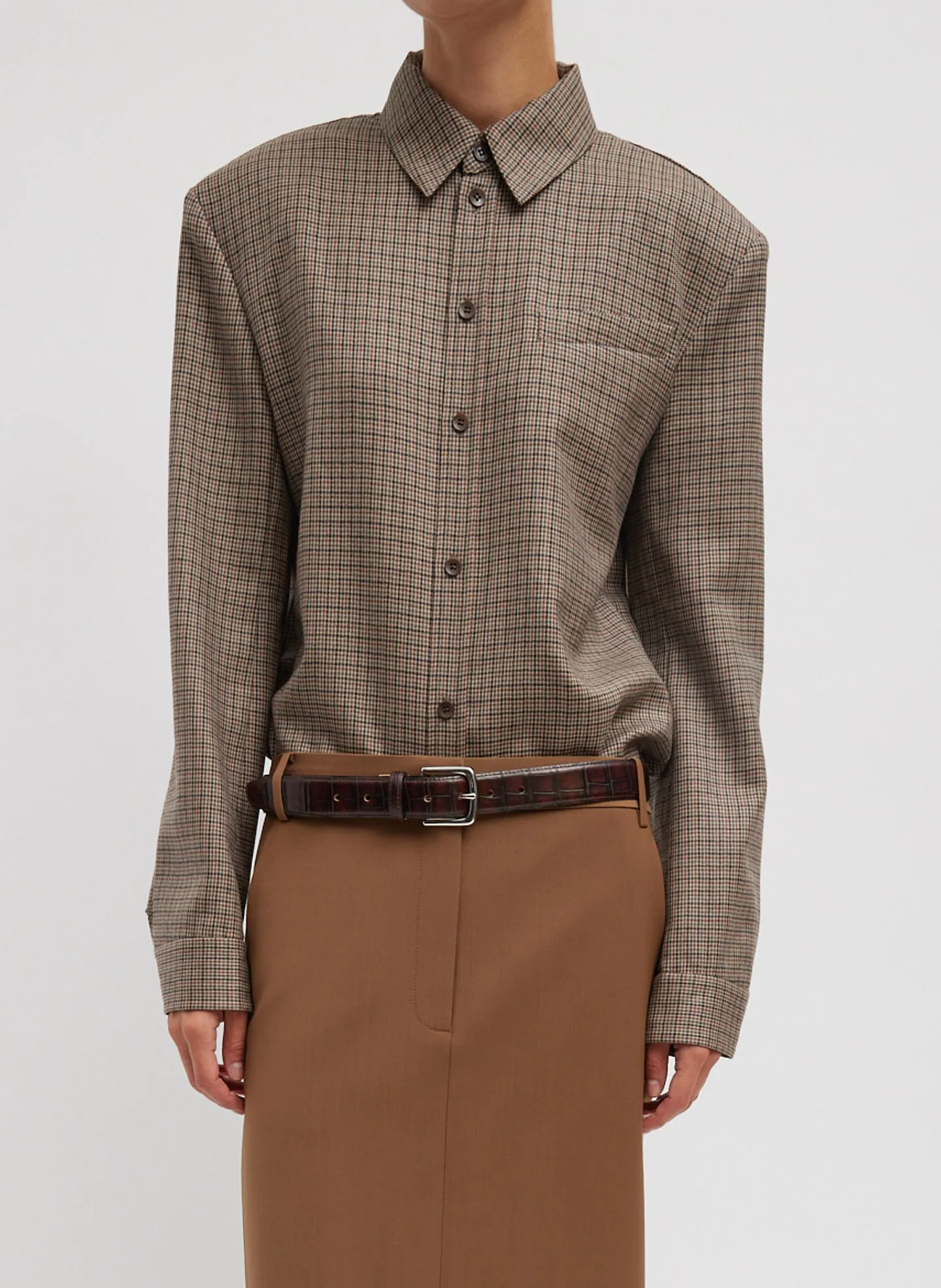 Thomas Menswear Check Detached Shirt sold by Tibi
