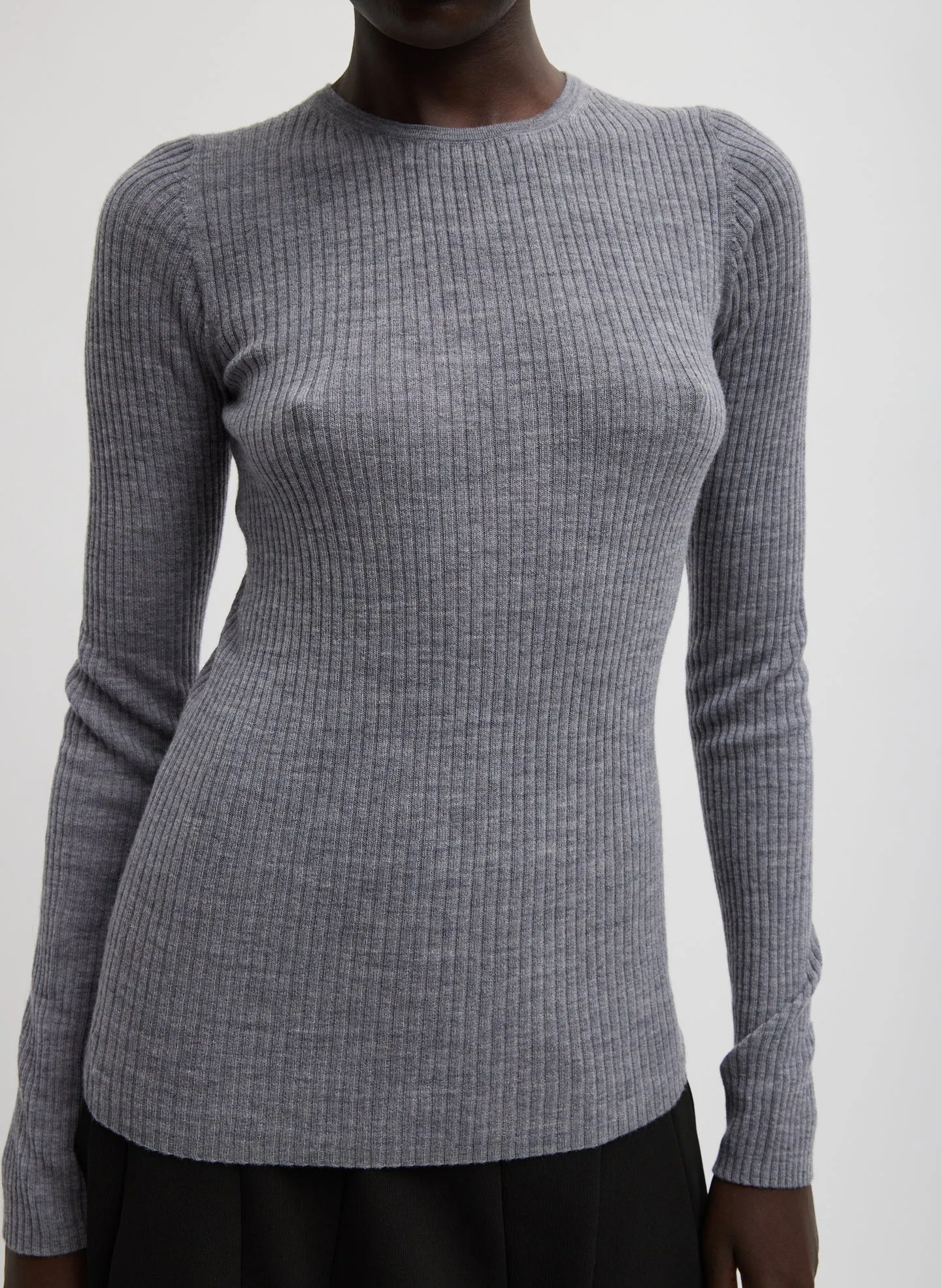 Feather Weight Ribbed Crewneck Pullover sold by Tibi