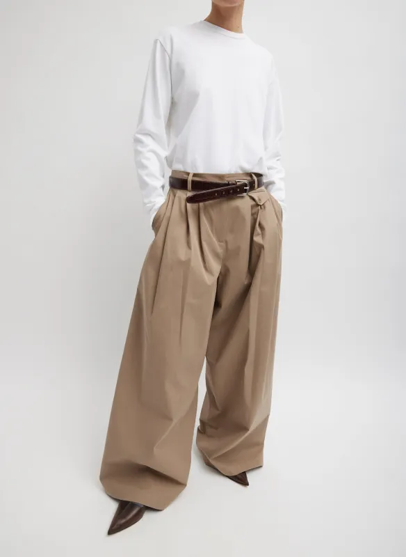 Bio Twill Triple Pleat Pant sold by Tibi