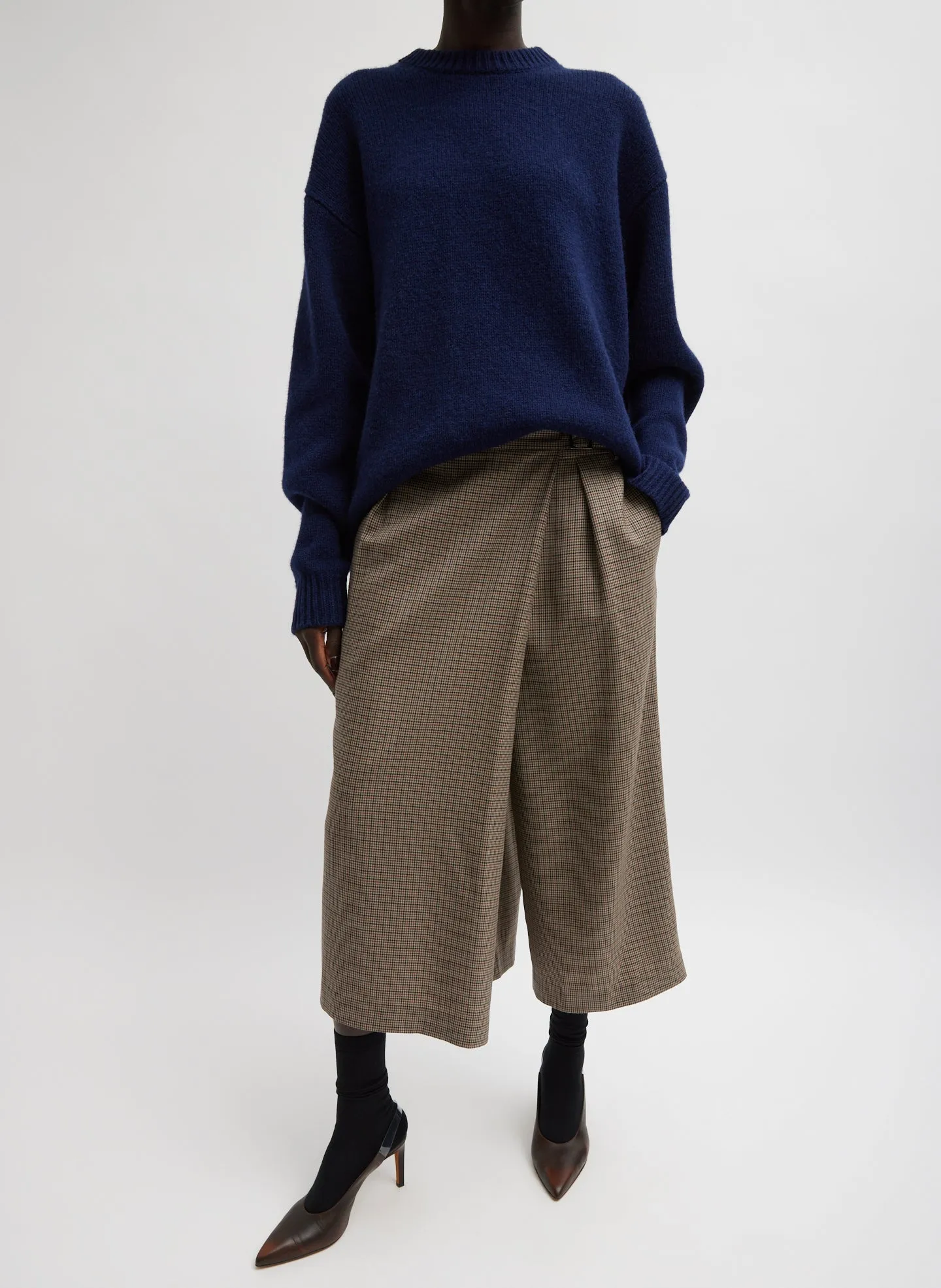 Thomas Menswear Check Wrap Culotte sold by Tibi