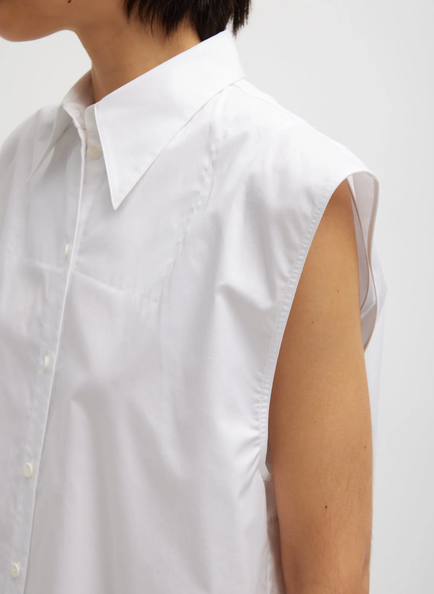 Eco Poplin Sleeveless Shirt sold by Tibi product image thumbnail 4