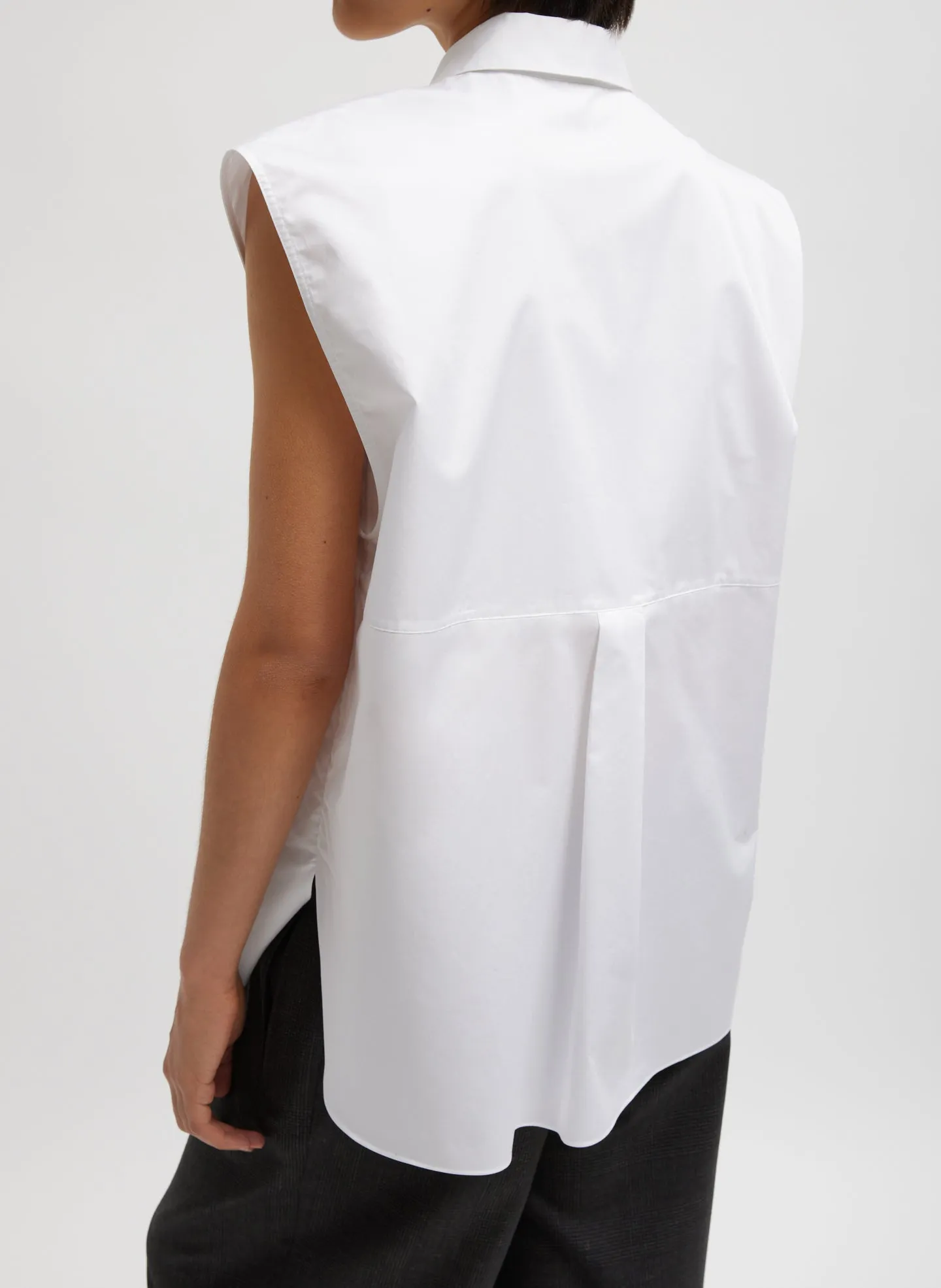 Eco Poplin Sleeveless Shirt sold by Tibi product image thumbnail 5