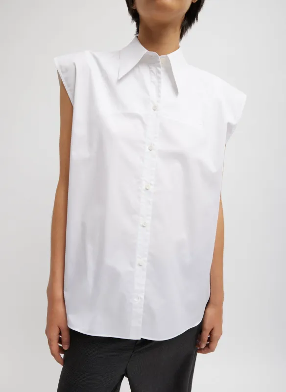 Eco Poplin Sleeveless Shirt made by Tibi