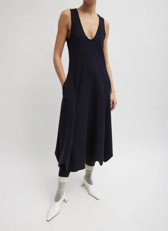 Boucle Knit Tank Tucked Dress made by Tibi