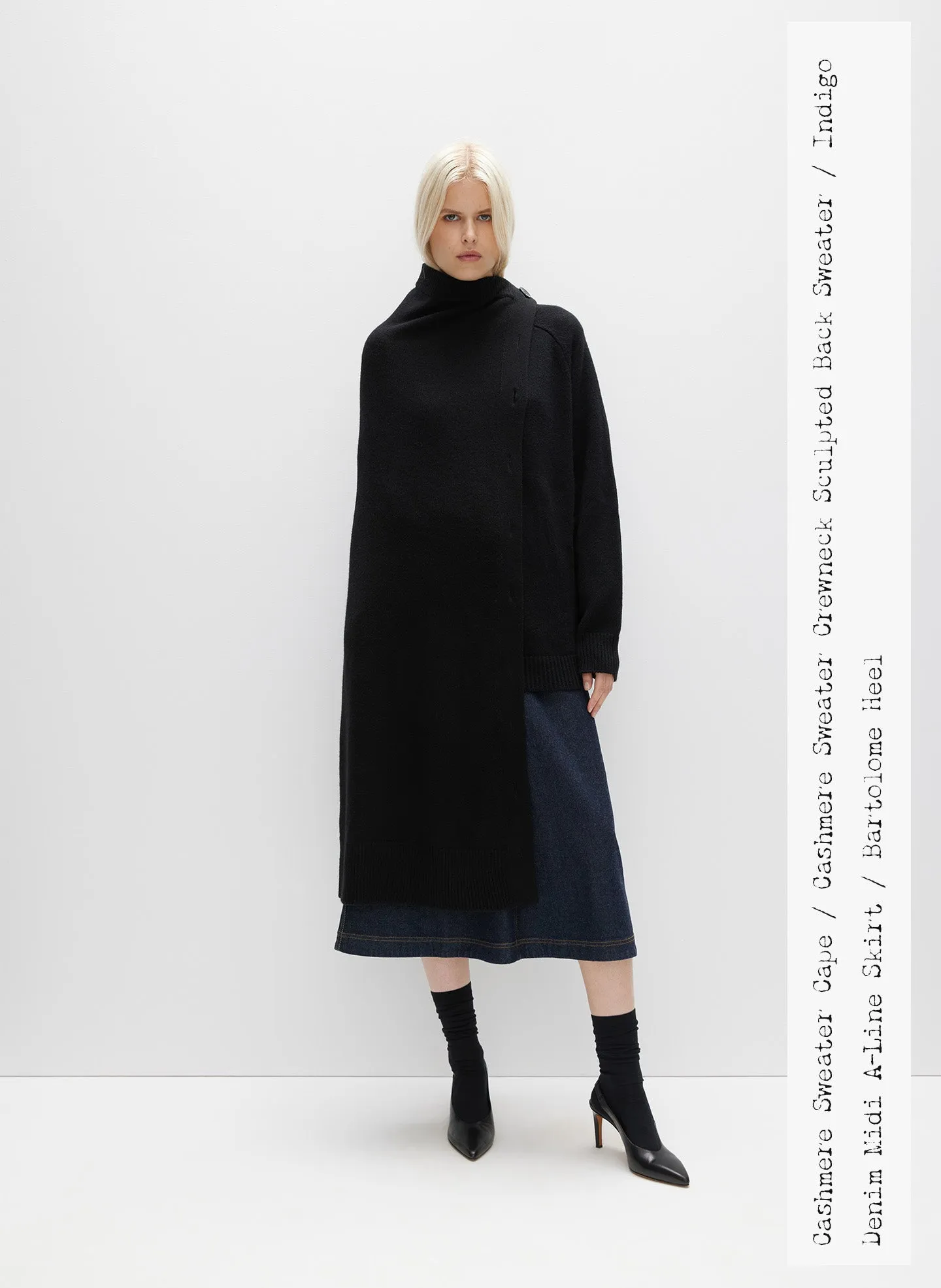 Cashmere Sweater Crewneck Oversized Sculpted Pullover sold by Tibi product image thumbnail 2