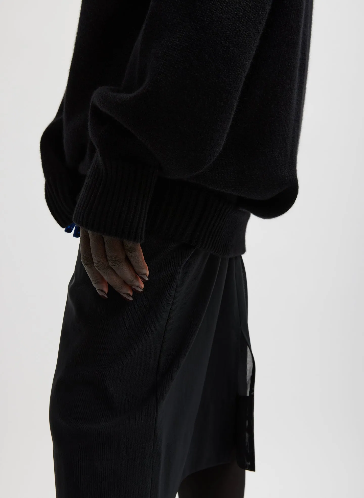 Cashmere Sweater Crewneck Oversized Sculpted Pullover sold by Tibi product image thumbnail 5