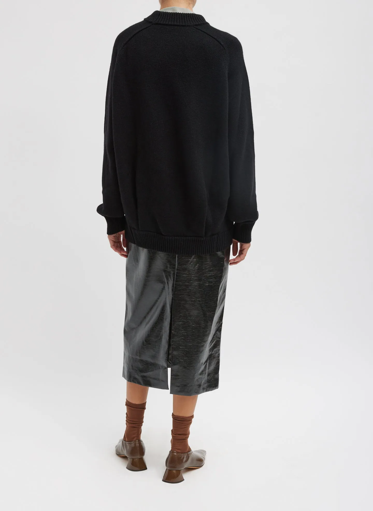 Cashmere Sweater Crewneck Oversized Sculpted Pullover sold by Tibi product image thumbnail 4