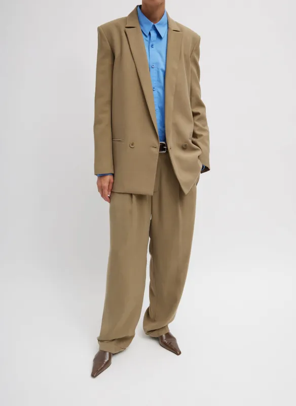 Fluid Suiting Double Breasted Blazer sold by Tibi