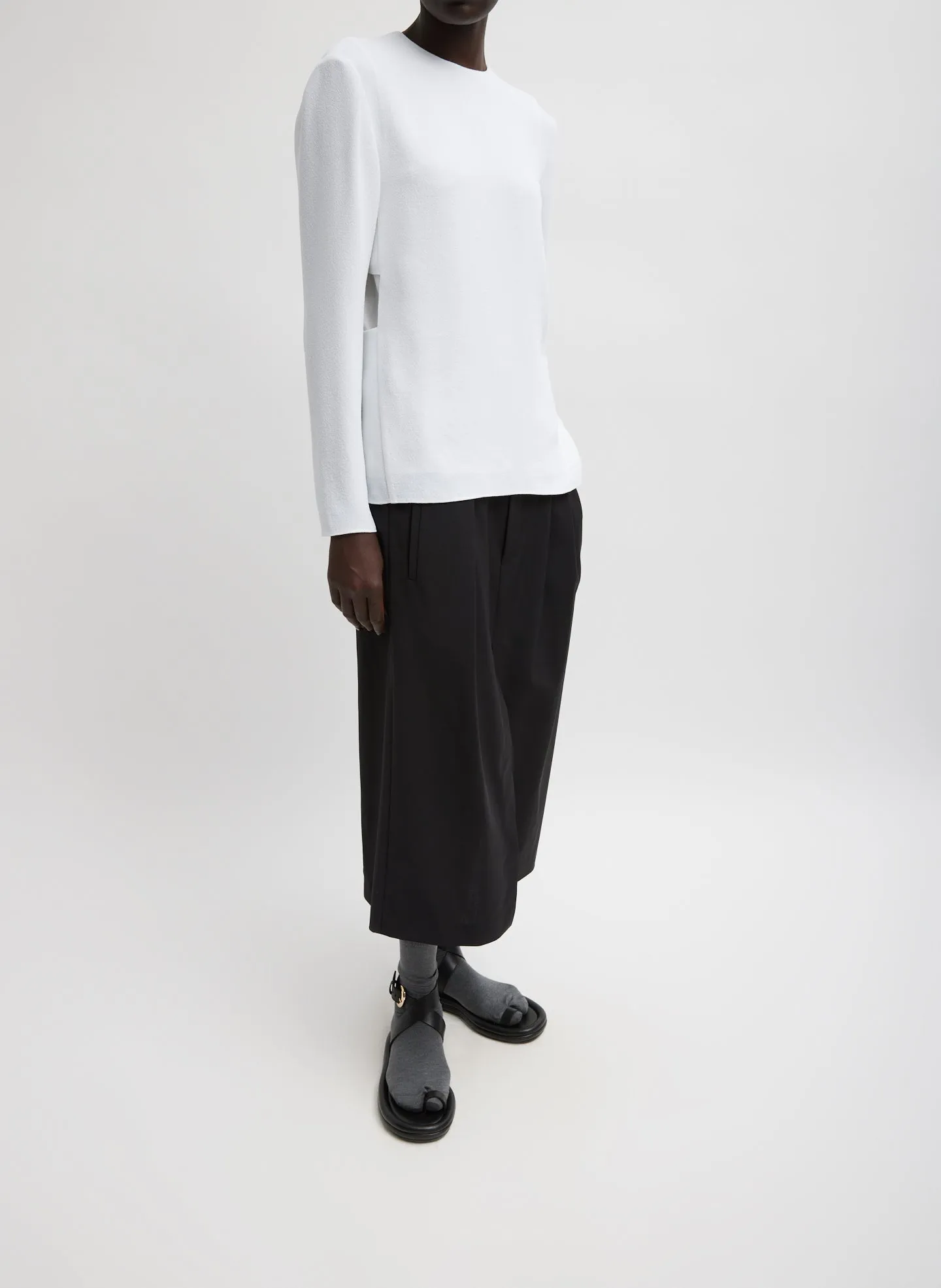 Pebble Sable Paneled Long Sleeve Top sold by Tibi product image thumbnail 4