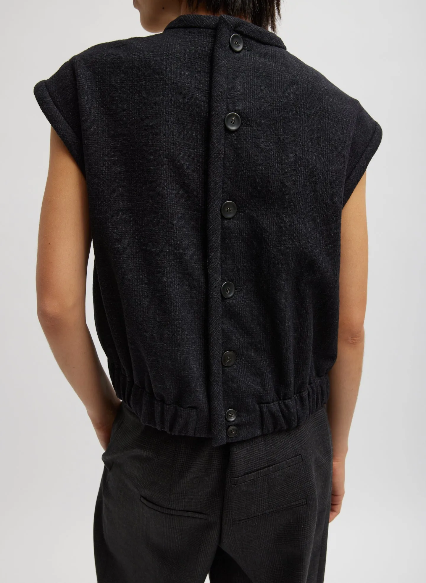 Kian Glenplaid Blousant Vest sold by Tibi product image thumbnail 2