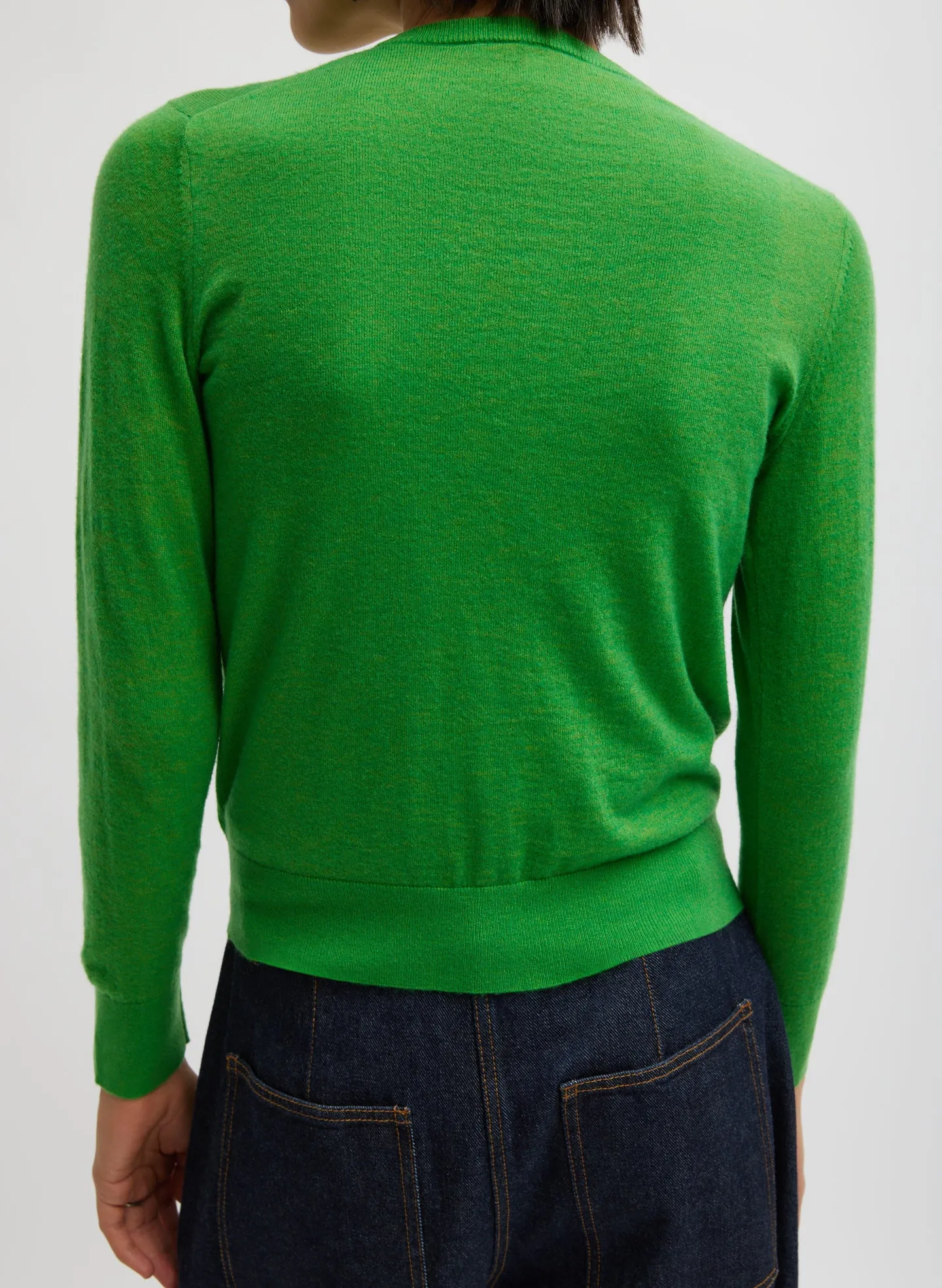 Skinlike Mercerized Wool Shrunken Cardigan sold by Tibi product image thumbnail 3