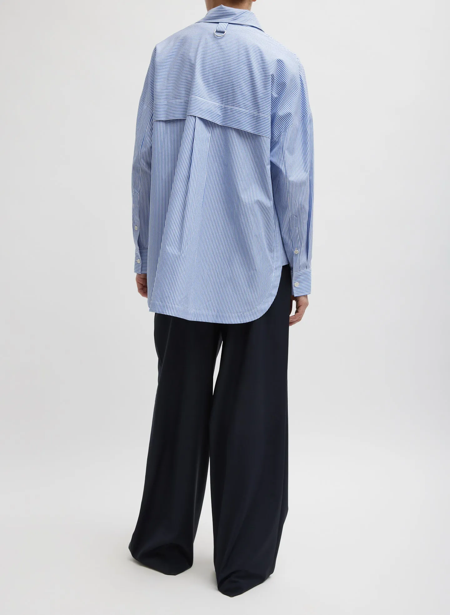Striped Shirting Gabe Oversized Shirt sold by Tibi product image thumbnail 3