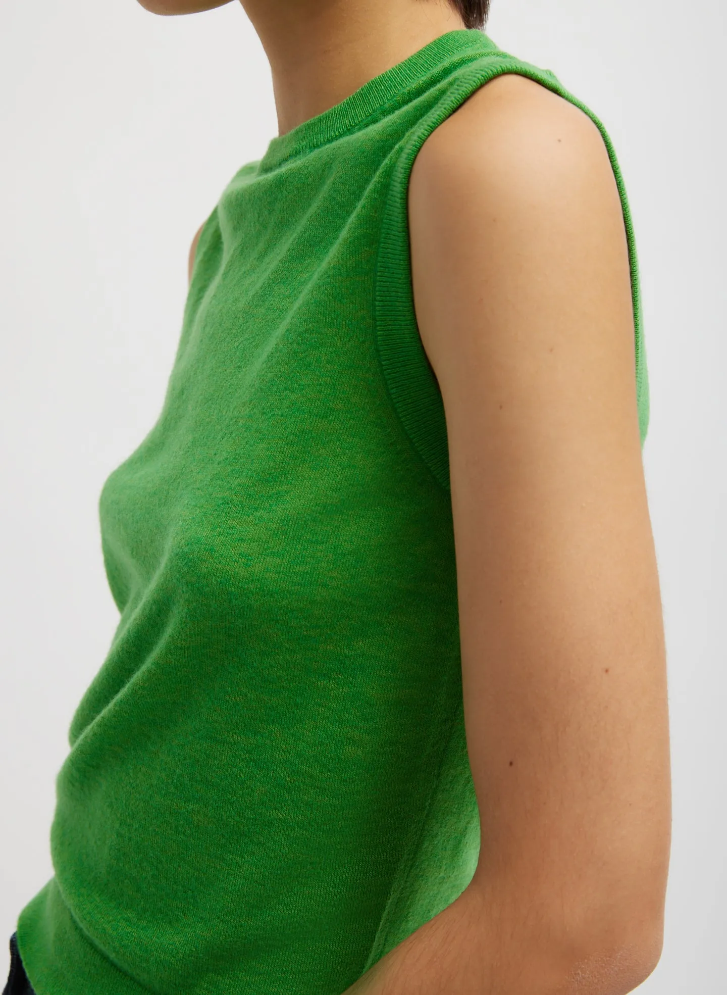 Skinlike Mercerized Wool Sleeveless Sweater sold by Tibi product image thumbnail 3