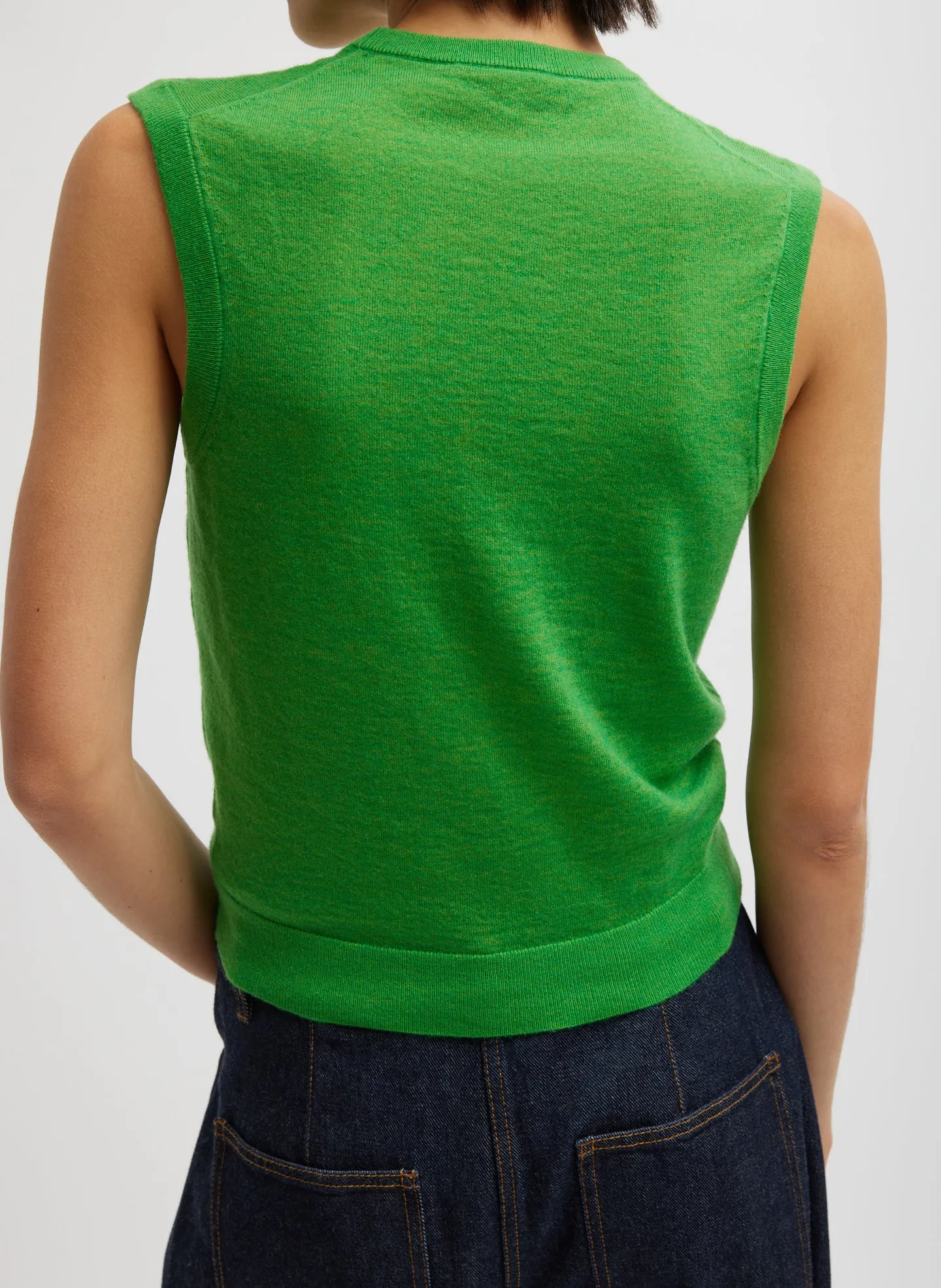 Skinlike Mercerized Wool Sleeveless Sweater sold by Tibi product image thumbnail 4
