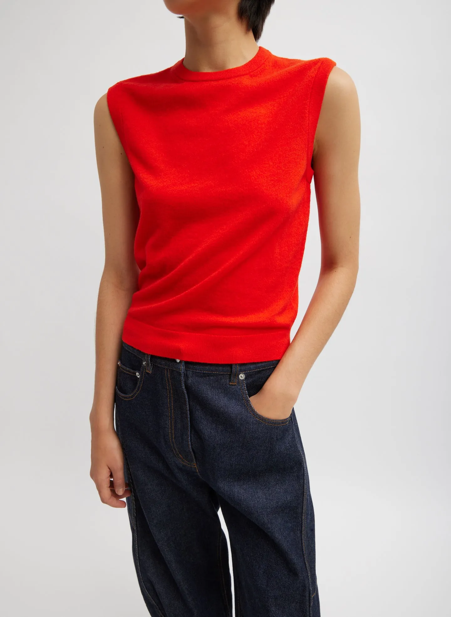 Skinlike Mercerized Wool Sleeveless Sweater sold by Tibi