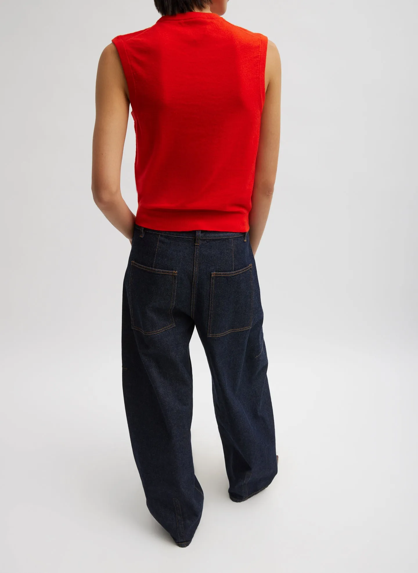 Skinlike Mercerized Wool Sleeveless Sweater sold by Tibi product image thumbnail 5