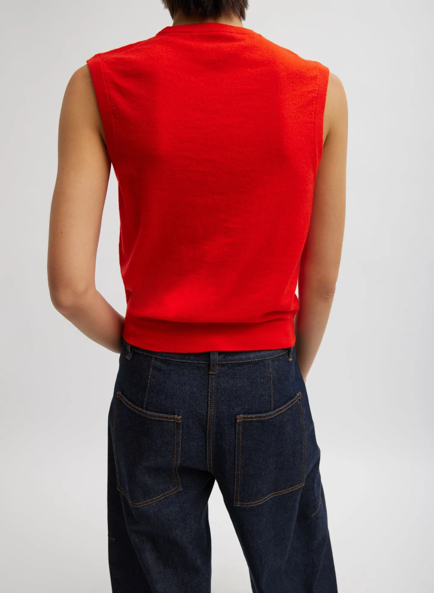 Skinlike Mercerized Wool Sleeveless Sweater sold by Tibi product image thumbnail 3