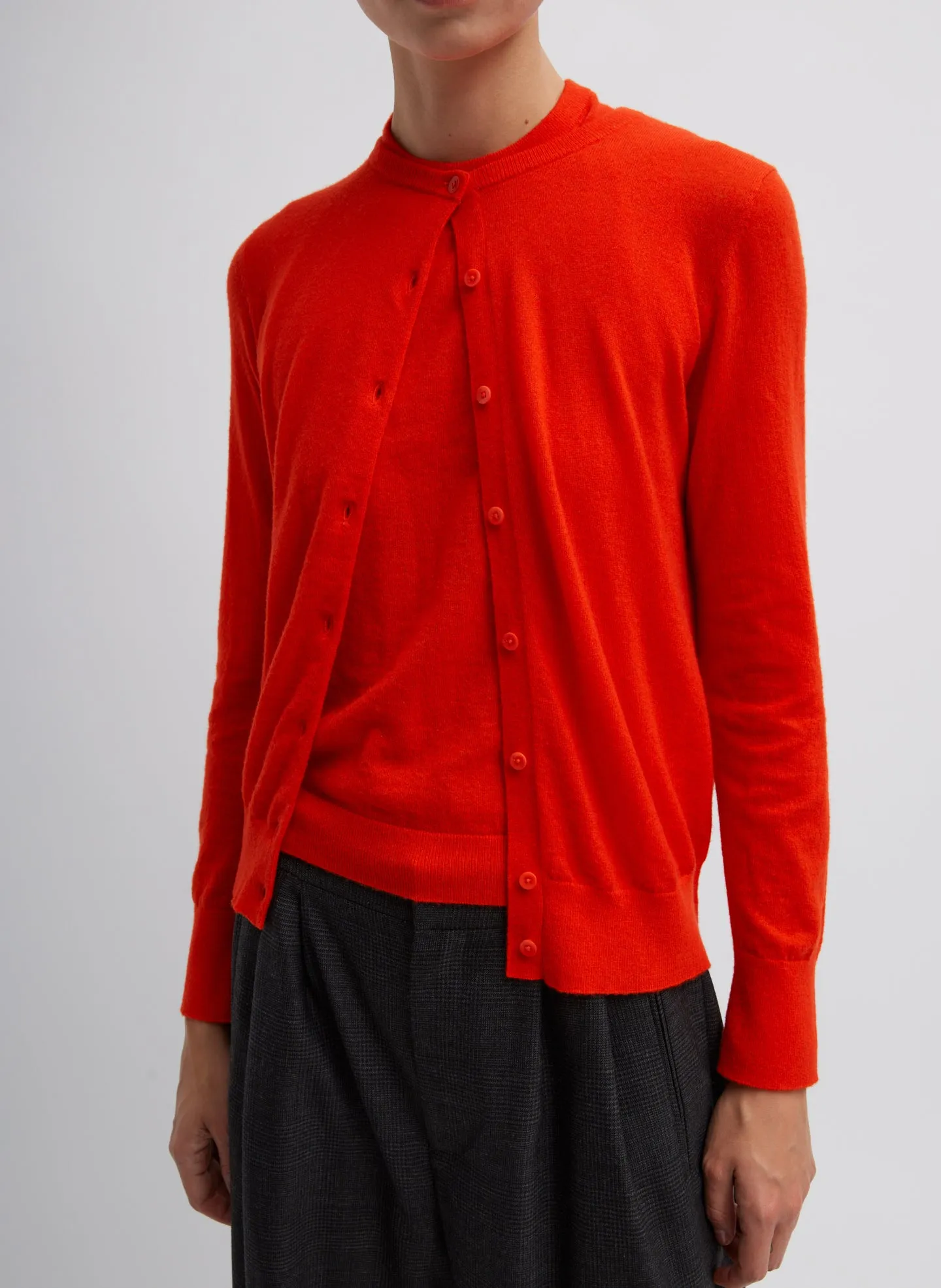 Skinlike Mercerized Wool Shrunken Cardigan sold by Tibi