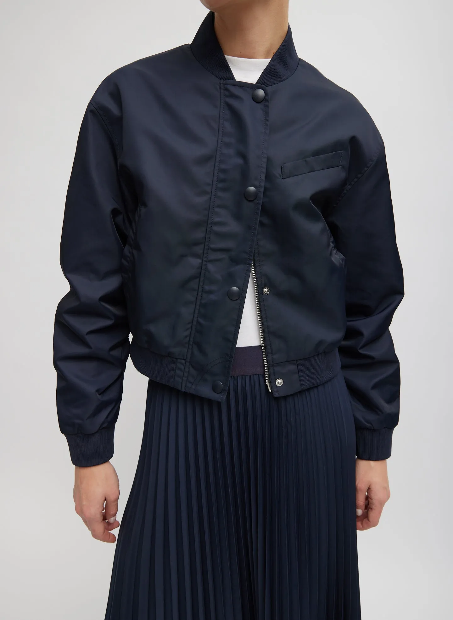 Eco Nylon Cropped Bomber sold by Tibi product image thumbnail 3