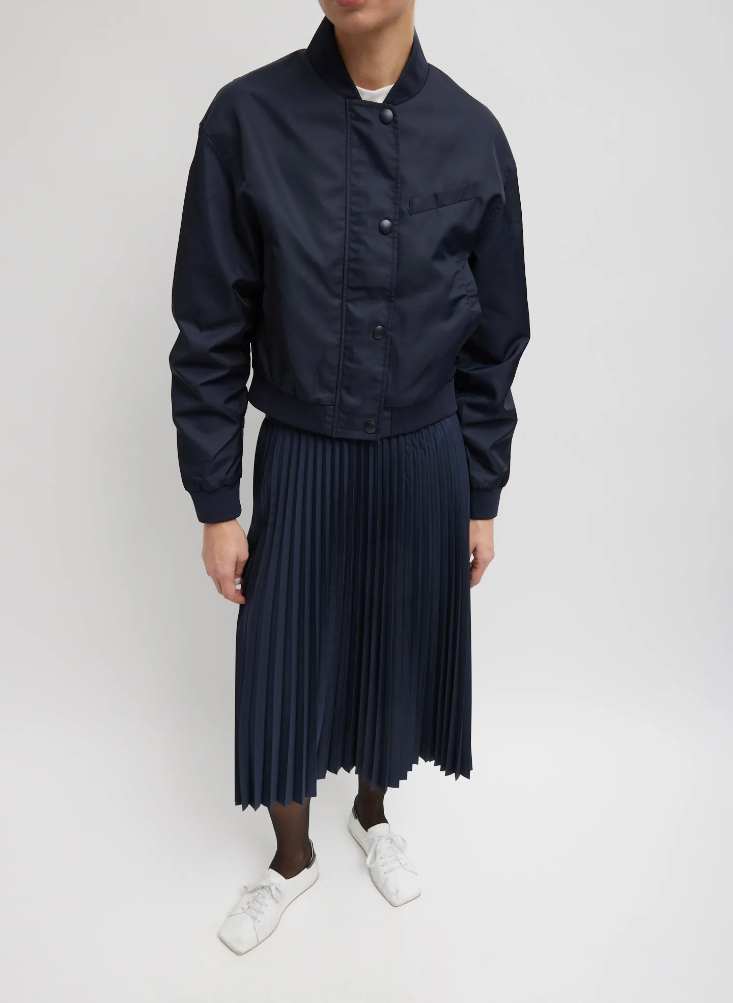 Eco Nylon Cropped Bomber sold by Tibi product image thumbnail 5