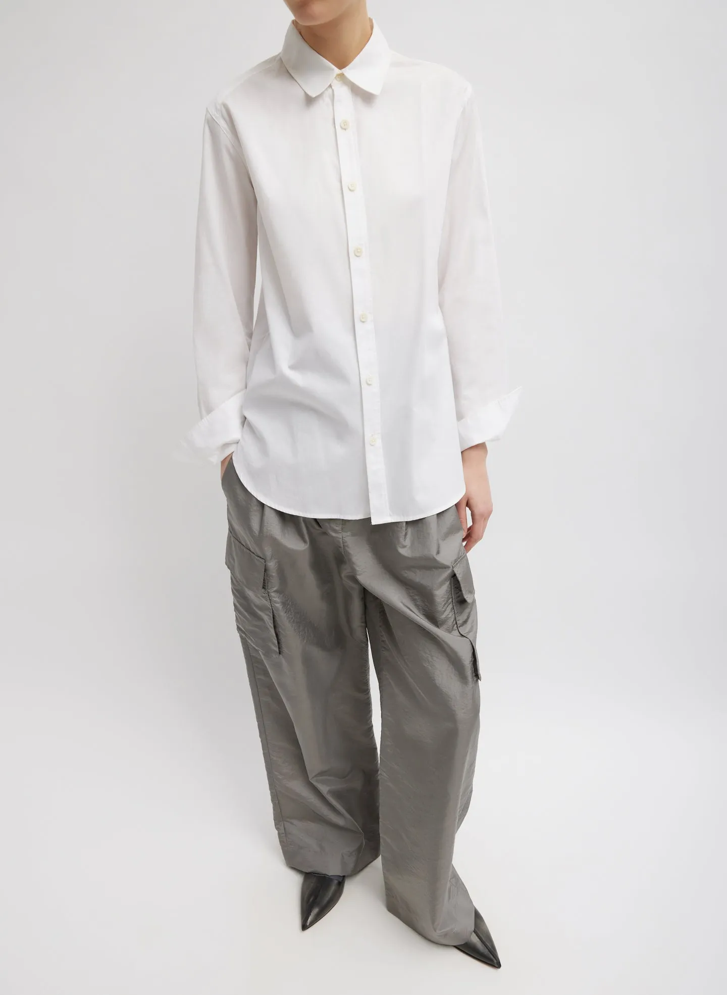 Crispy Nylon Stella Pleated Cargo Pant sold by Tibi product image thumbnail 5