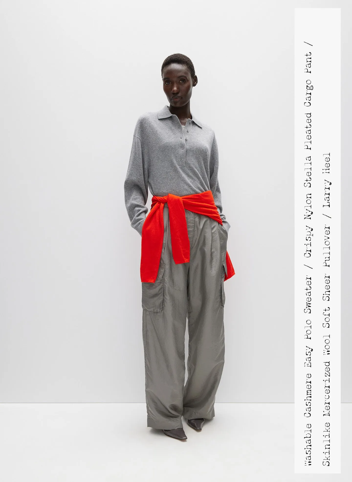 Crispy Nylon Stella Pleated Cargo Pant sold by Tibi product image thumbnail 2
