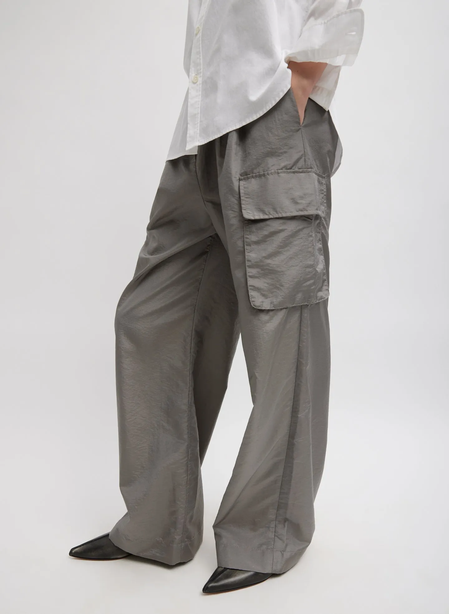 Crispy Nylon Stella Pleated Cargo Pant sold by Tibi