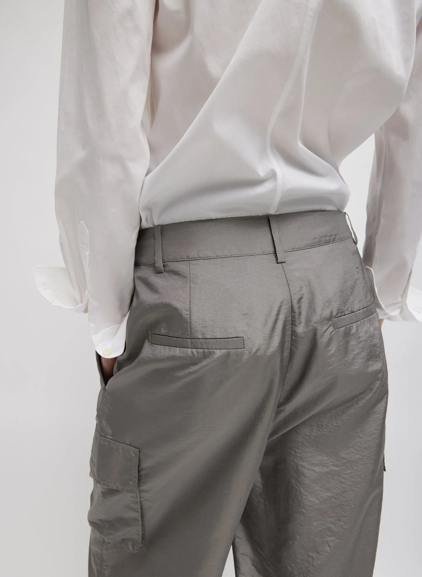 Crispy Nylon Stella Pleated Cargo Pant sold by Tibi product image thumbnail 4