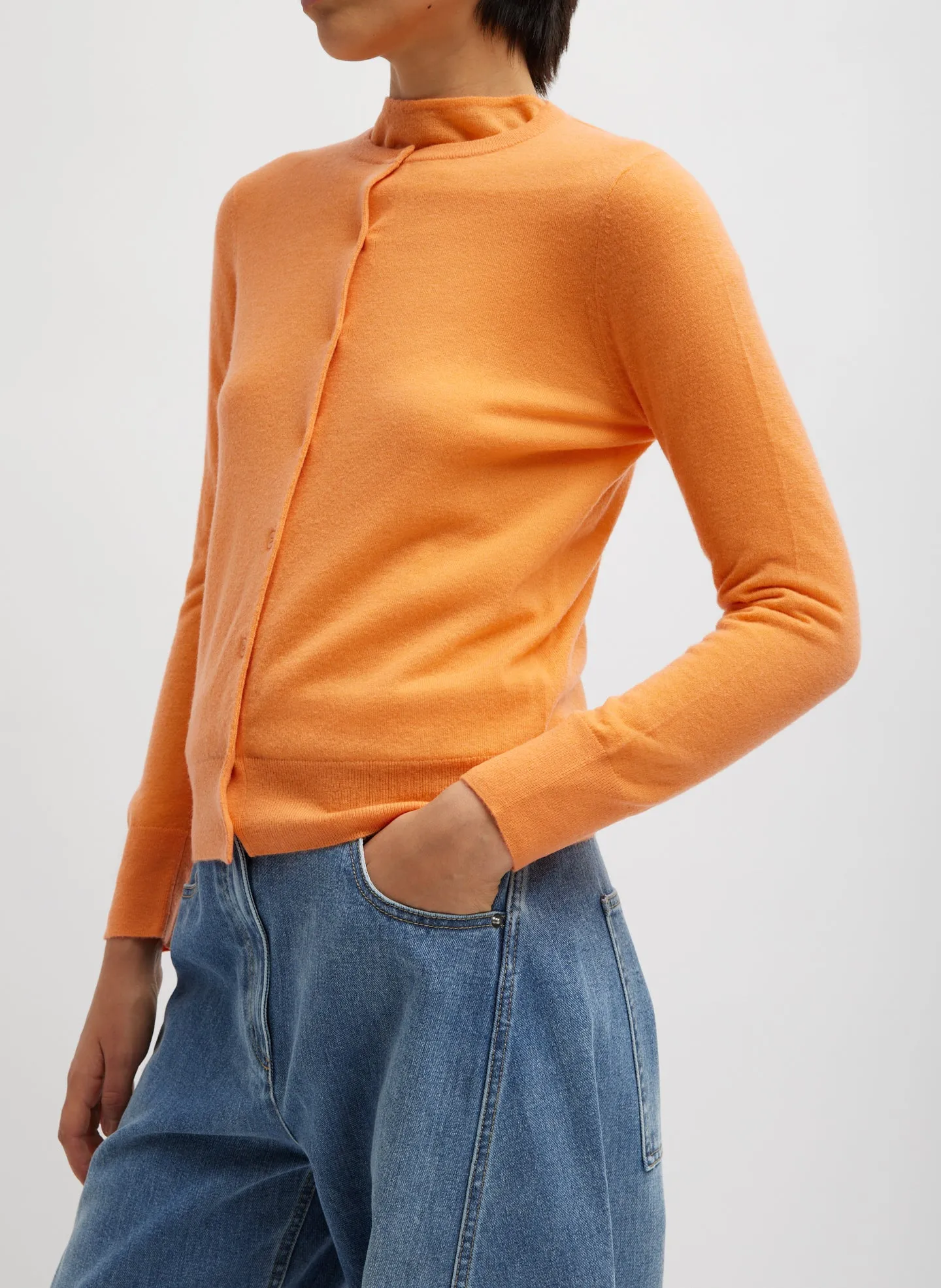 Skinlike Mercerized Wool Shrunken Cardigan sold by Tibi product image thumbnail 4