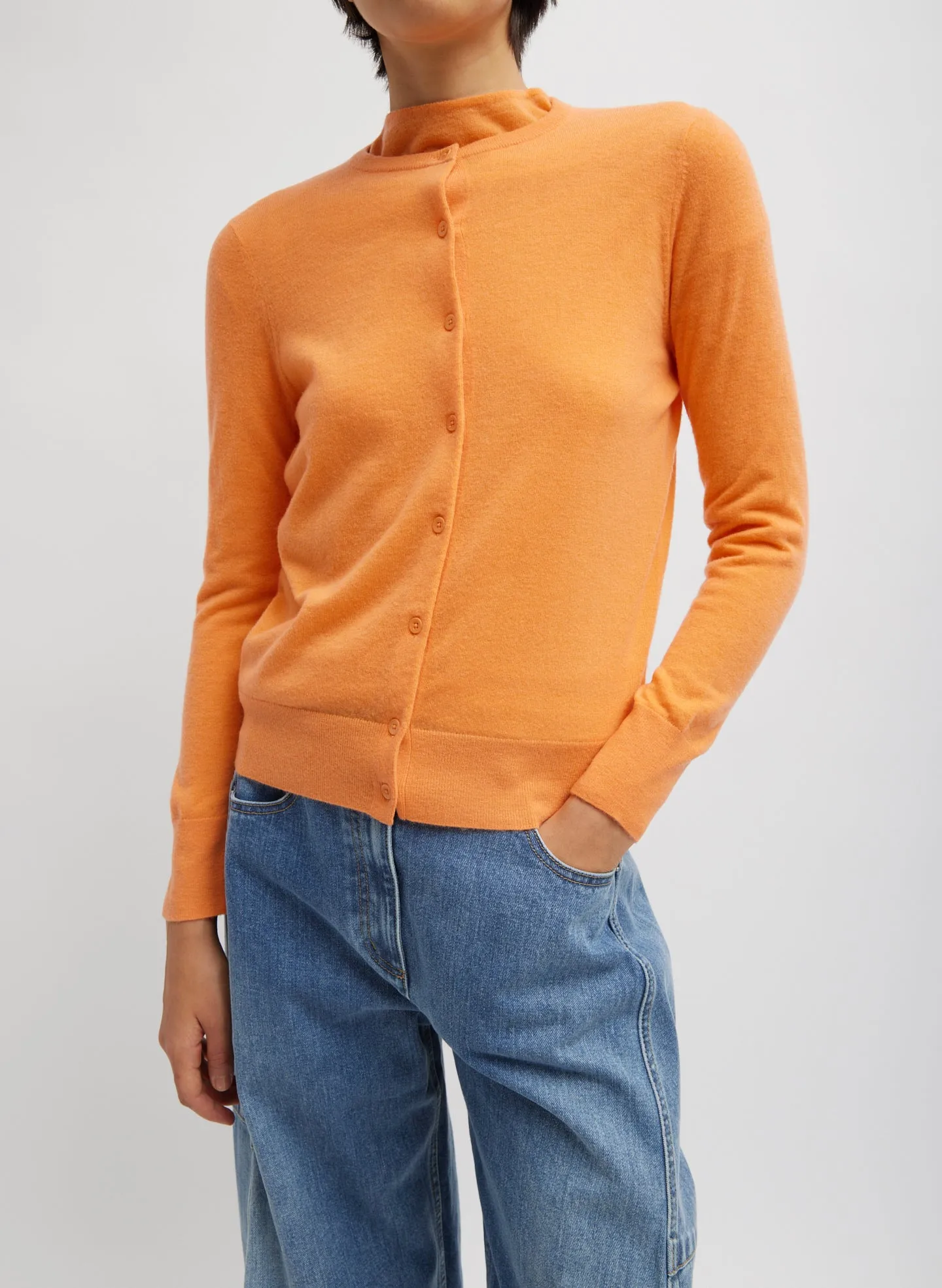 Skinlike Mercerized Wool Shrunken Cardigan sold by Tibi