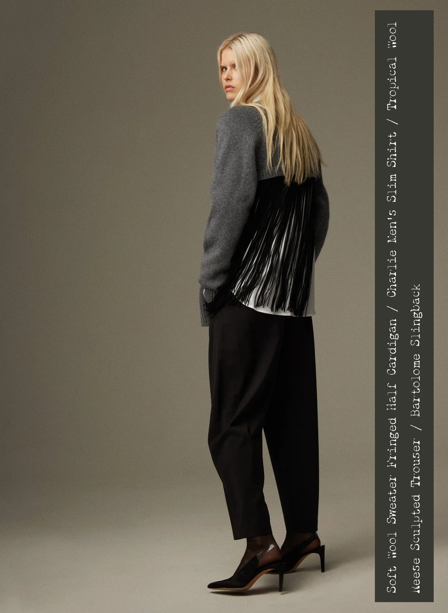 Soft Sweater Fringed Half Cardigan sold by Tibi product image thumbnail 2