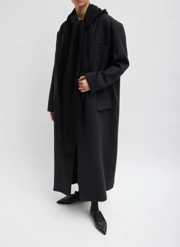 Light Weight Airy Extrafine Wool Hooded Scarf made by Tibi