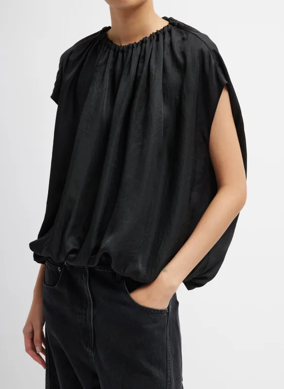 Light Weight Acetate Shirred Neck Circular Top sold by Tibi