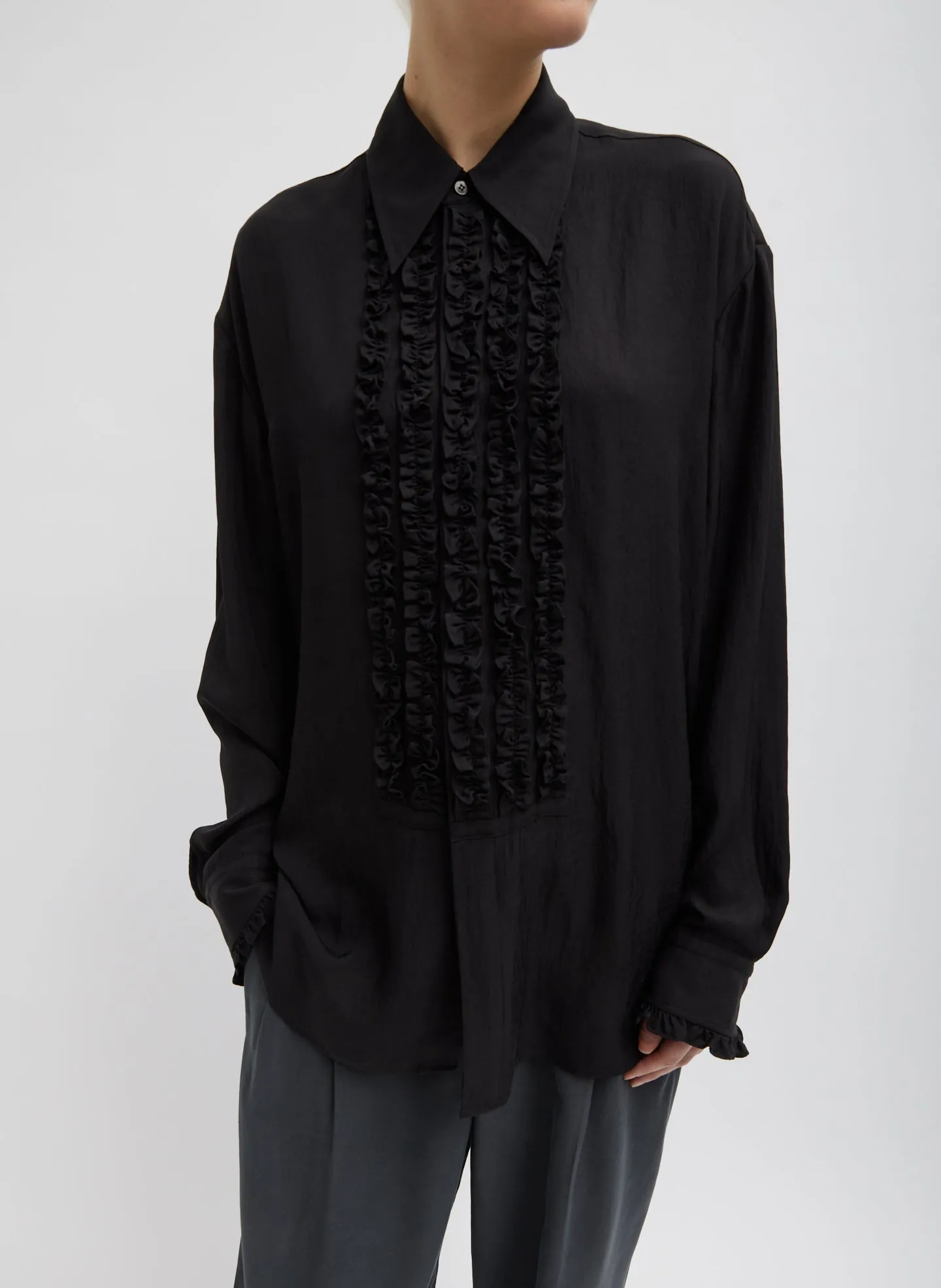 Winter Acetate Easy Tuxedo Shirt sold by Tibi