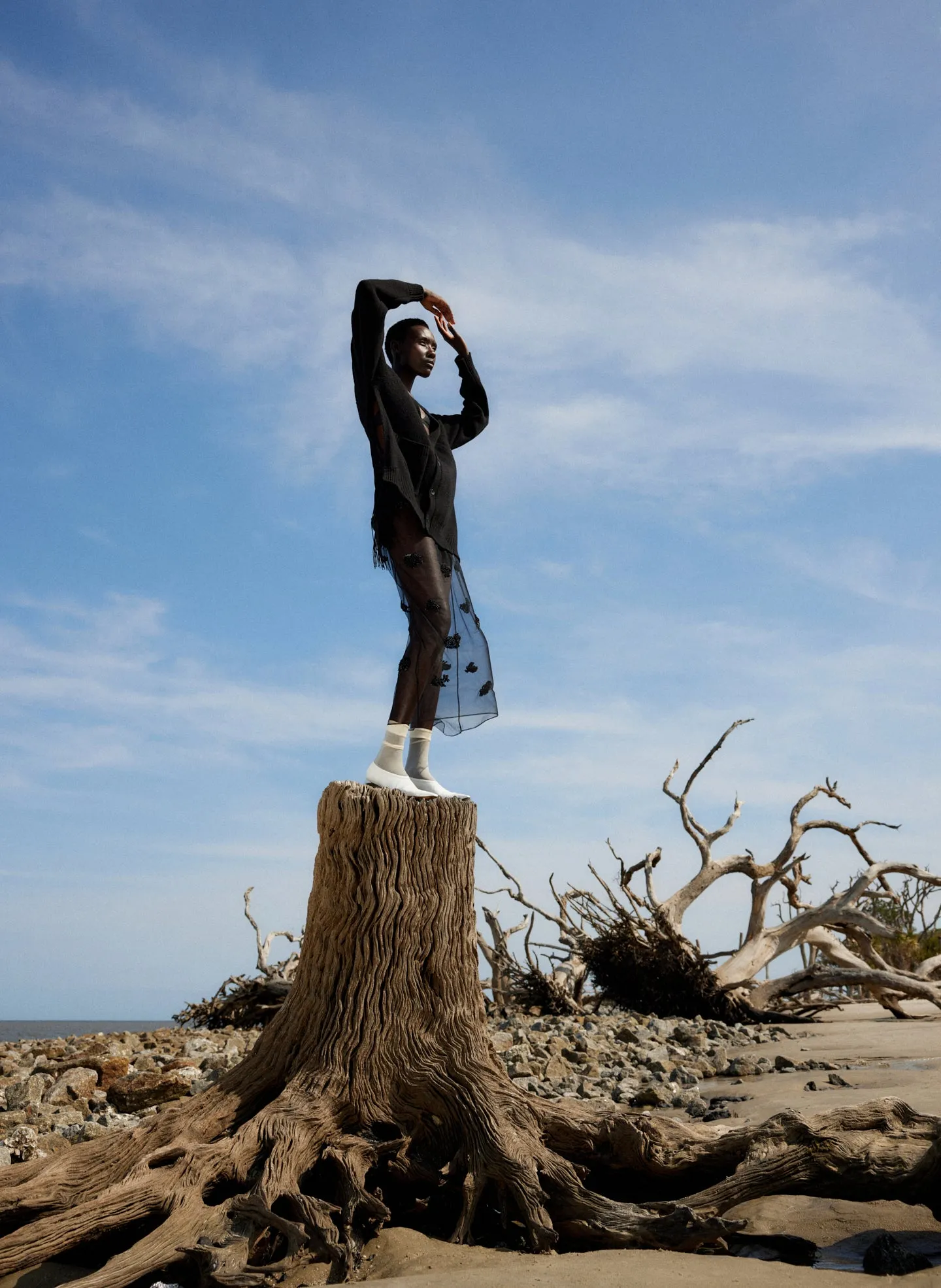 Soft Sweater Fringed Half Cardigan sold by Tibi product image thumbnail 2