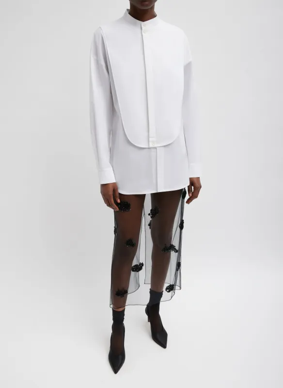 Eco Poplin Tuxedo Shirt With Bib Flap sold by Tibi