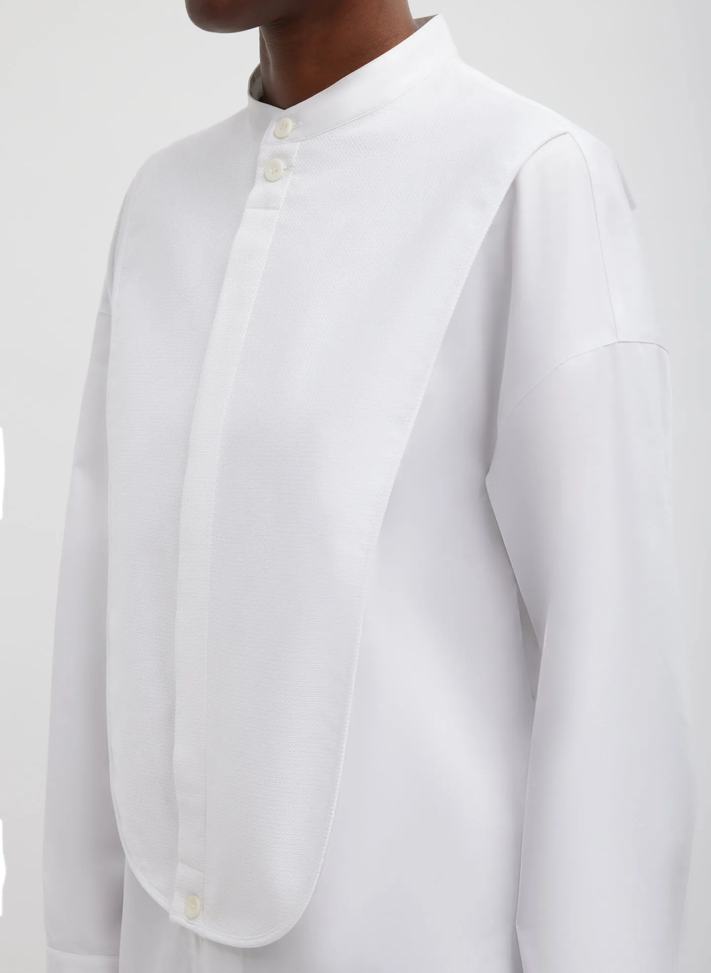 Eco Poplin Tuxedo Shirt With Bib Flap sold by Tibi product image thumbnail 3